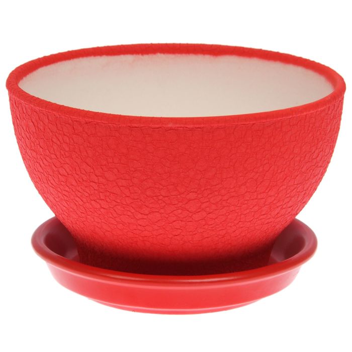 Кашпо "Бонсайница" шёлк красный, 1 л