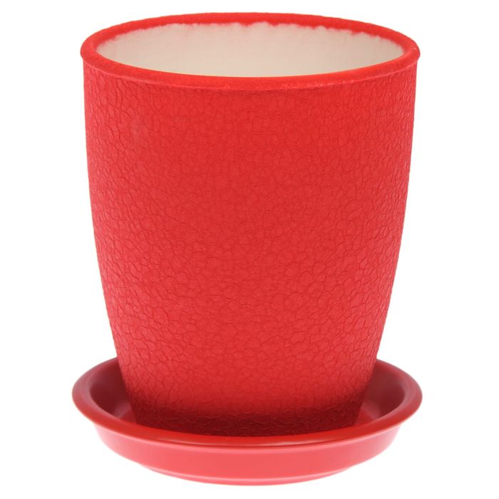 Кашпо "Орхидейница" шёлк, красное, 1,3 л