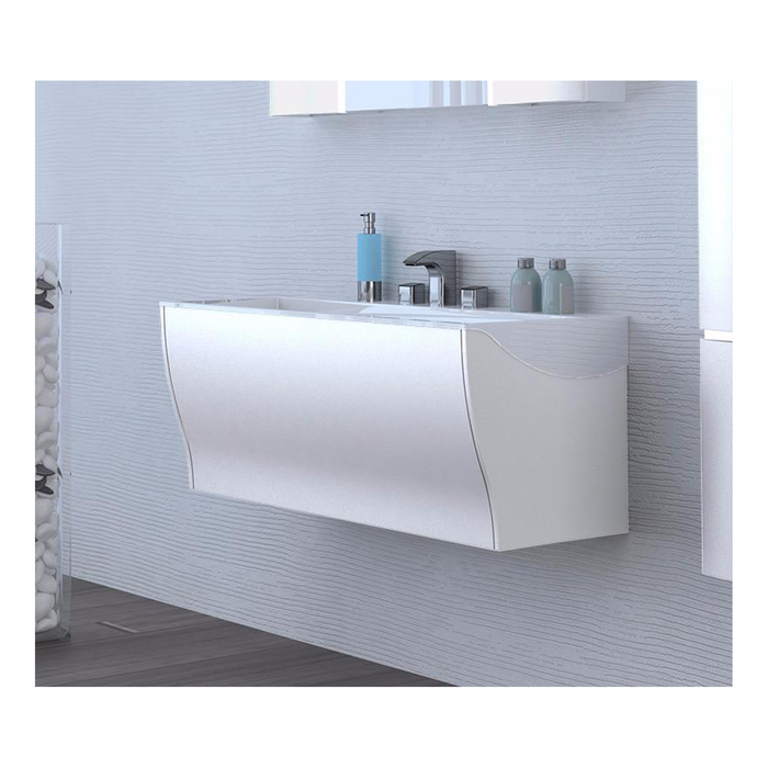 Комплект: тумба Акватон Премиум "Ондина 100", цвет белый, раковина "Ондина 1000Д"