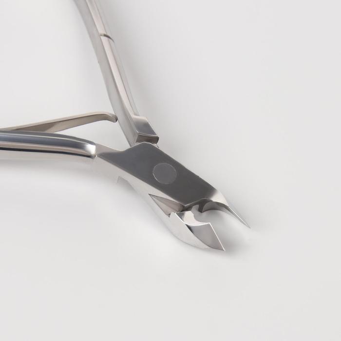 Кусачки маникюрные, для кутикулы, одинарная пружина, 10см, рабочая область-6мм, цвет серебристый