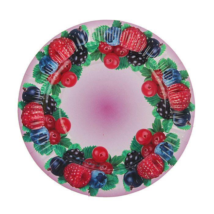Тарелка с ламинацией "Ягодный микс" 18 см