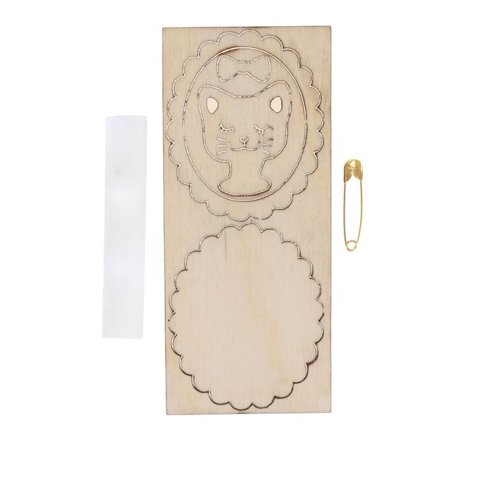 Заготовка для броши "Кошечка в рамке", 4х9,5 см