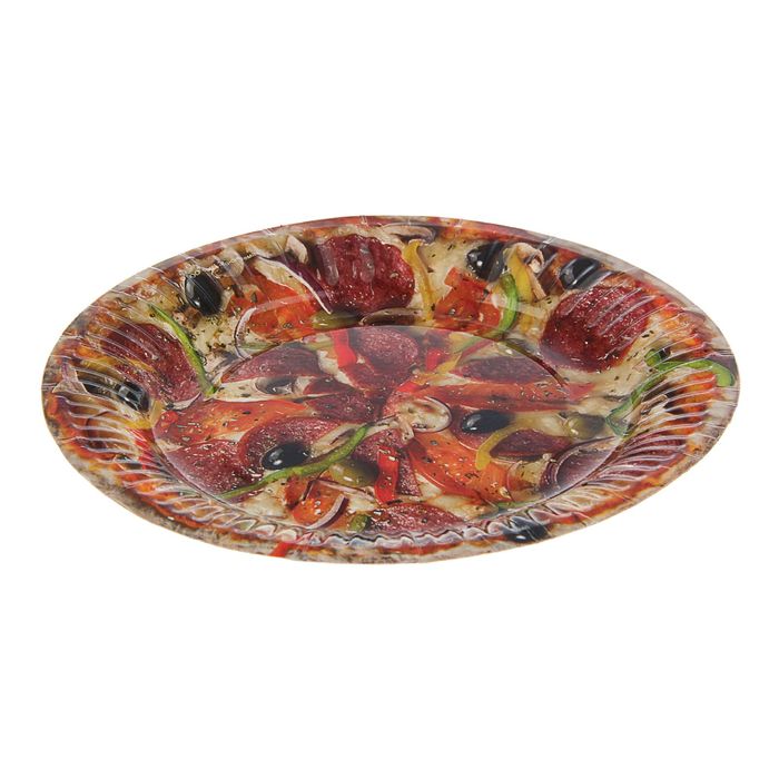 Тарелка с ламинацией "Пицца" 18 см