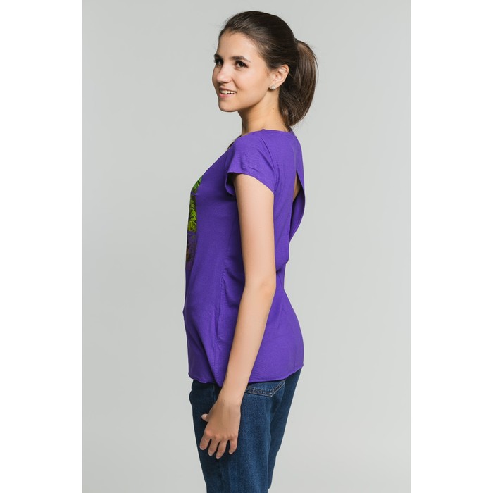Футболка женская, размер 46, цвет фиолетовый (М-460-10)