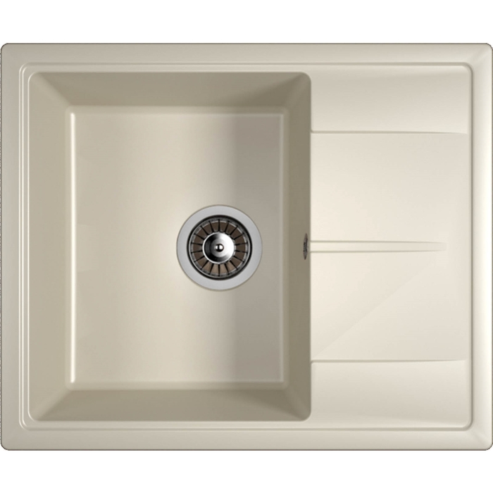 Мойка кухонная из камня Dr.Gans "Ника-580", 580х470 мм, цвет белый