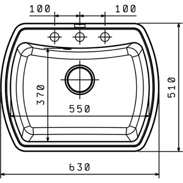 Мойка кухонная Florentina "Нире-630" Н 630 FG, цвет бежевый