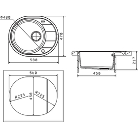 

Мойка кухонная из камня Florentina «Родос-580», 580х510 мм, цвет мокко