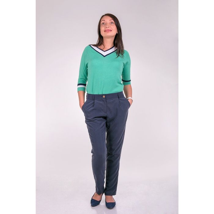 Брюки женские P3237 цвет темно-синий, размер XL(50)