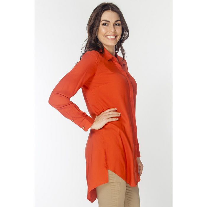 Туника женская L3166 цвет оранжевый, размер S(44)