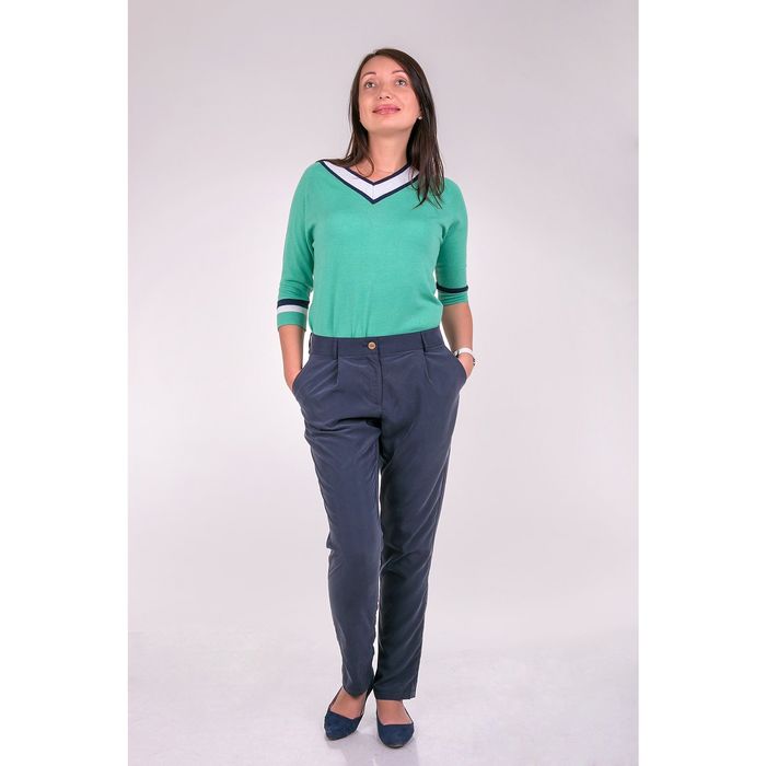 Брюки женские P3237 цвет темно-синий, размер M(46)