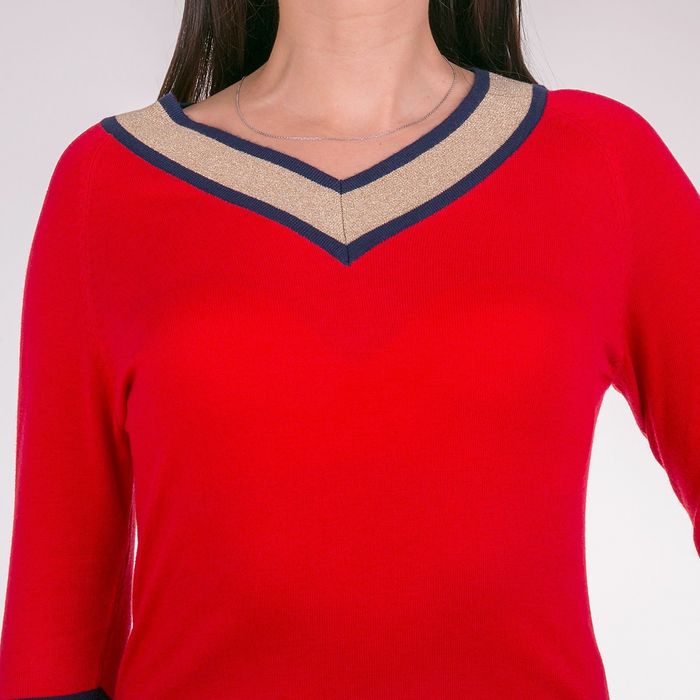 Джемпер женский VIS-0009V цвет красный, размер L(48)