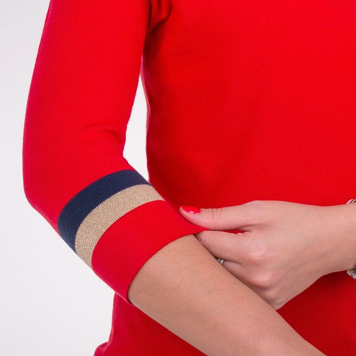 Джемпер женский VIS-0009V цвет красный, размер L(48)