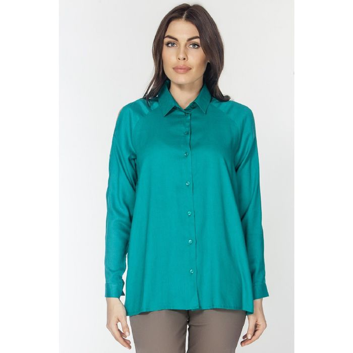 Блузка женская L3161 цвет изумрудный, размер  S(44)