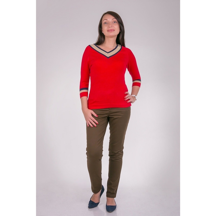 Джемпер женский VIS-0009V С+, цвет красный, размер XL(50)