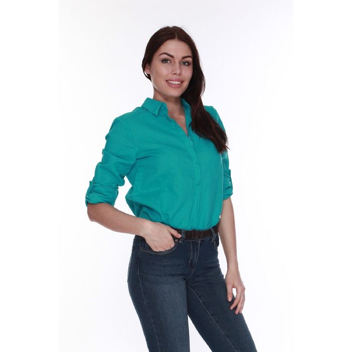 Блузка женская L15-425 С+ цвет морская волна, размер XL(50)