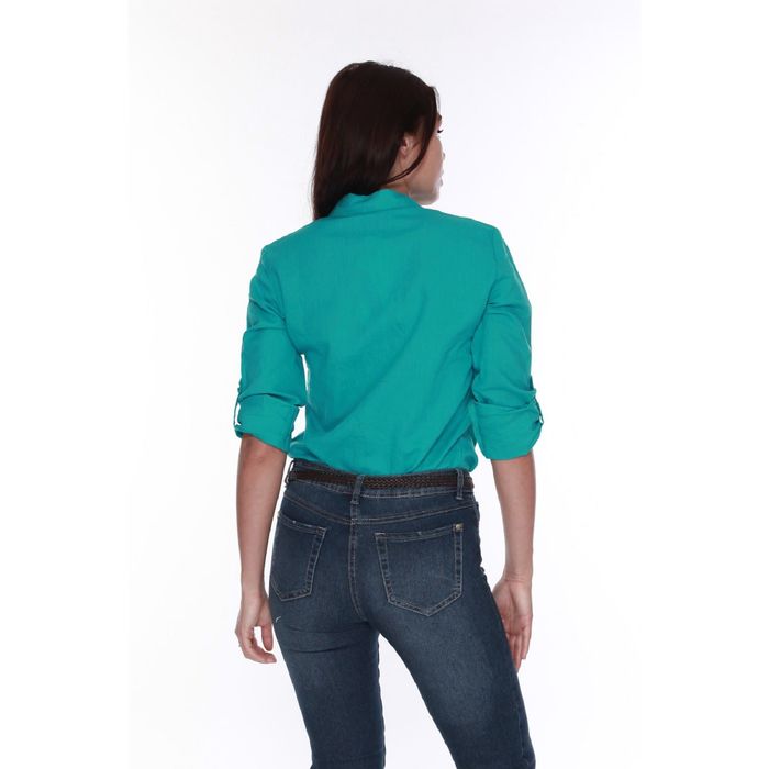 Блузка женская L15-425 С+ цвет морская волна, размер XL(50)