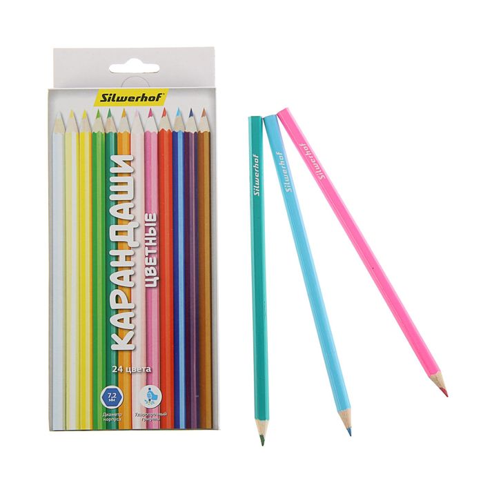 Карандаши 24 цвета "Народная коллекция", шестигранные