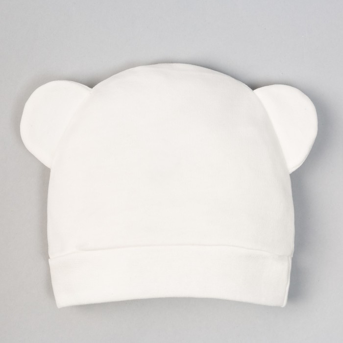 Шапочка с ушками "Панда", размер 40, 1-3 мес.