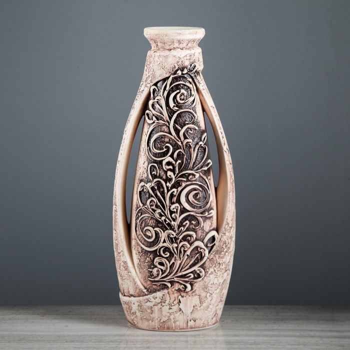 Ваза напольная "Венеция" барокко, коричневая