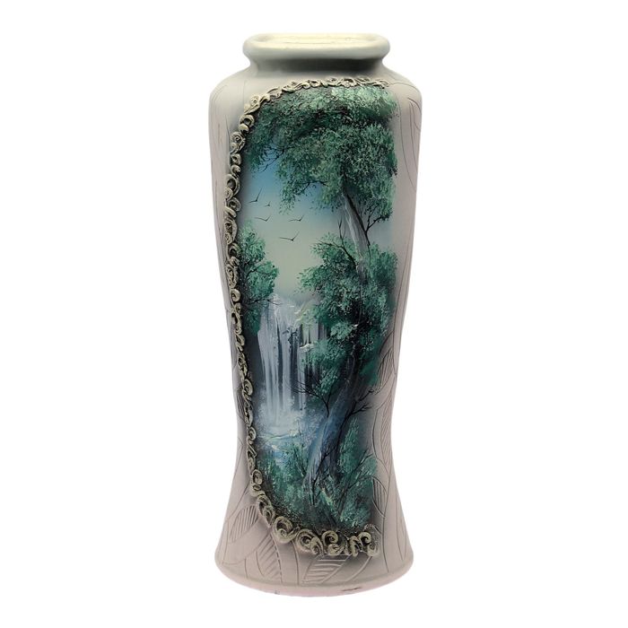 Ваза напольная "Иллюзия" лепка, природа, вензель, микс