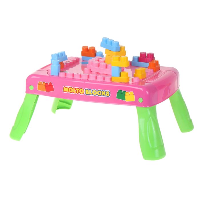 Игровой набор с конструктором, 20 деталей, цвет: розовый