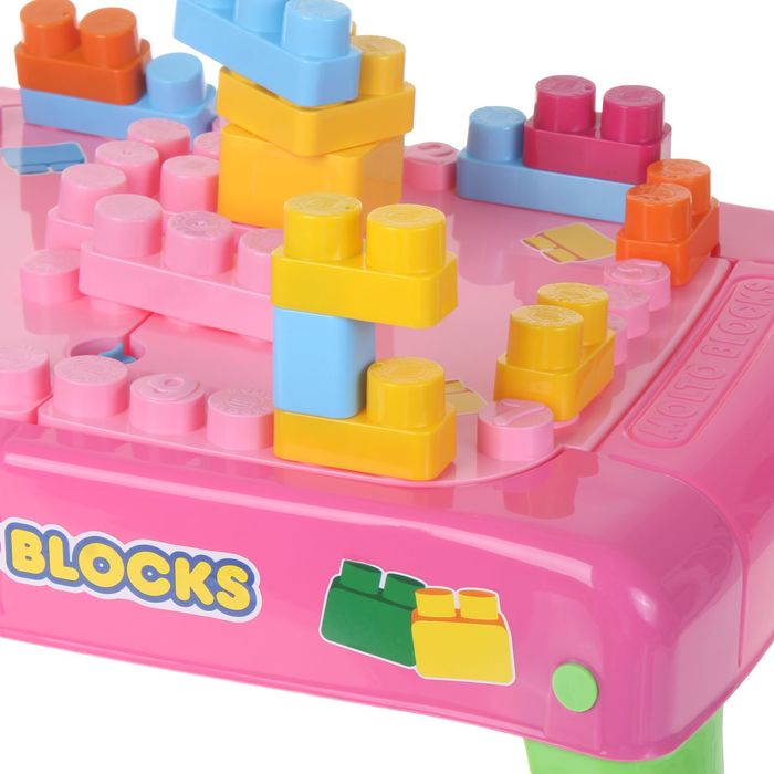 Игровой набор с конструктором, 20 деталей, цвет: розовый
