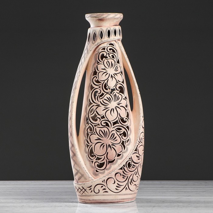 Ваза напольная "Венеция" резка, с ручками, микс