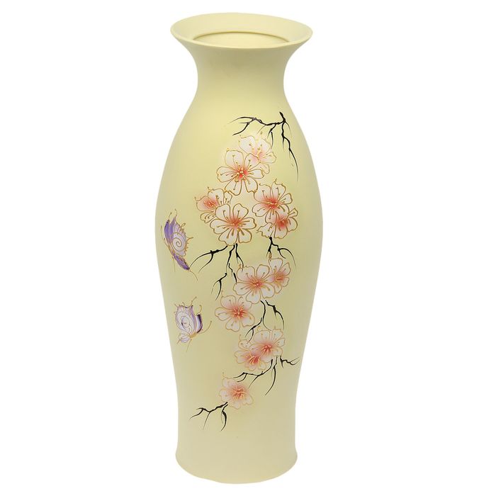 Ваза напольная ангоп, цветы, бабочки