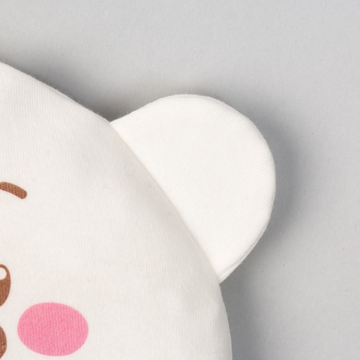 Шапочка с ушками "Мишка", размер 44, 3-6 мес.