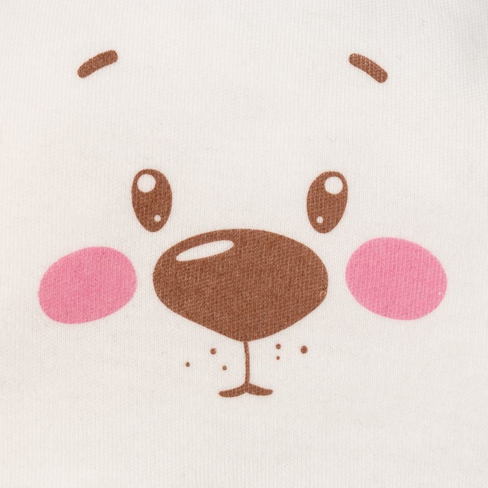 Шапочка с ушками "Мишка", размер 44, 3-6 мес.