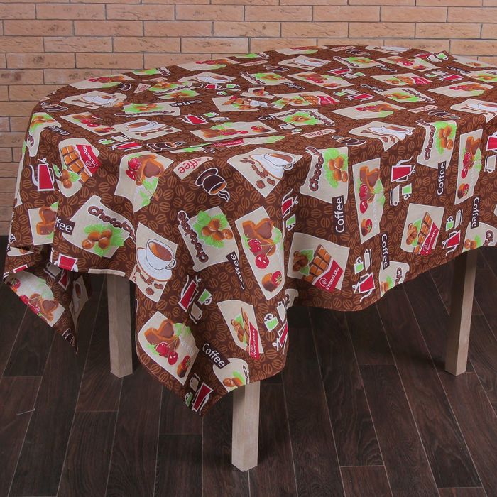 Скатерть "Доляна" Кофе 180*150 , бязь 120г/м2, 100% хлопок с ВМГО