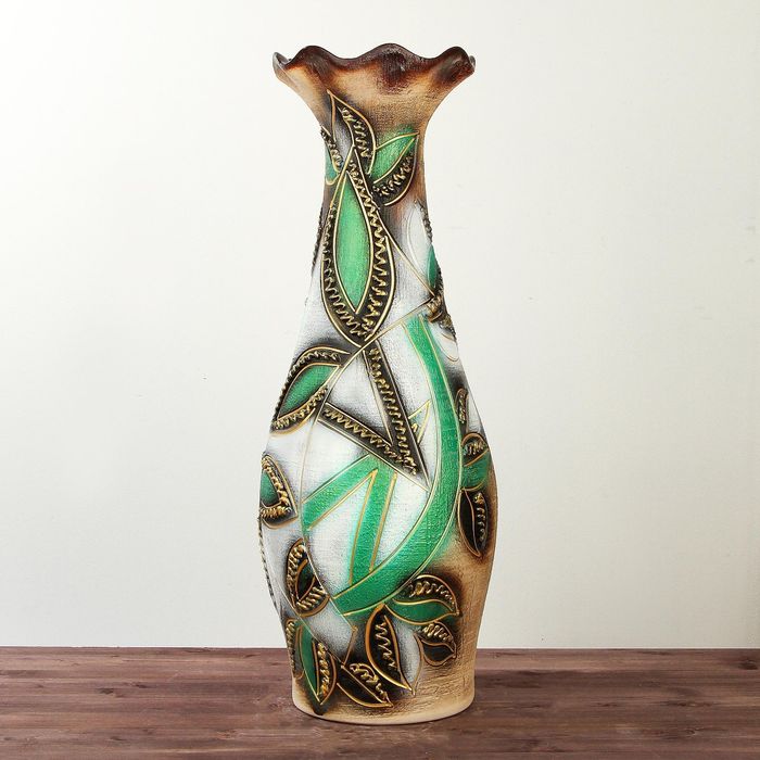 Ваза напольная "Эллегия" абстракция, камни