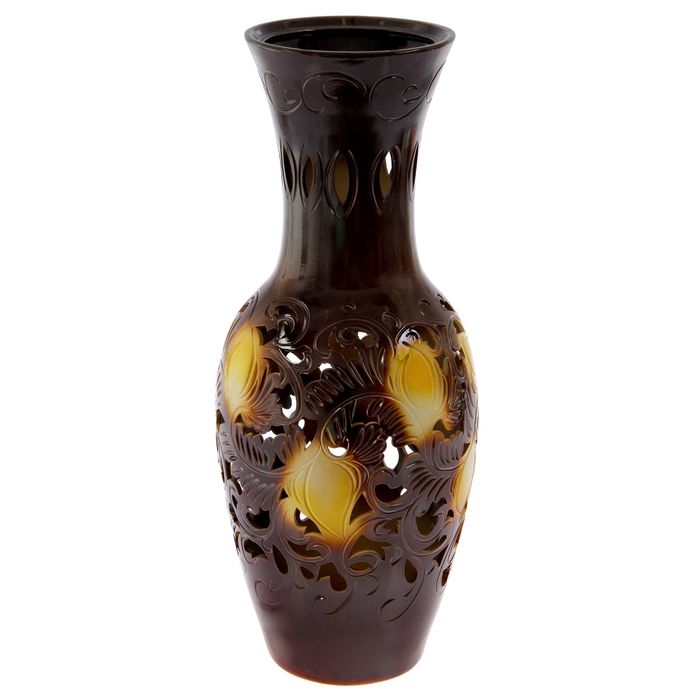 Ваза напольная "Татьяна" глазурь, резка