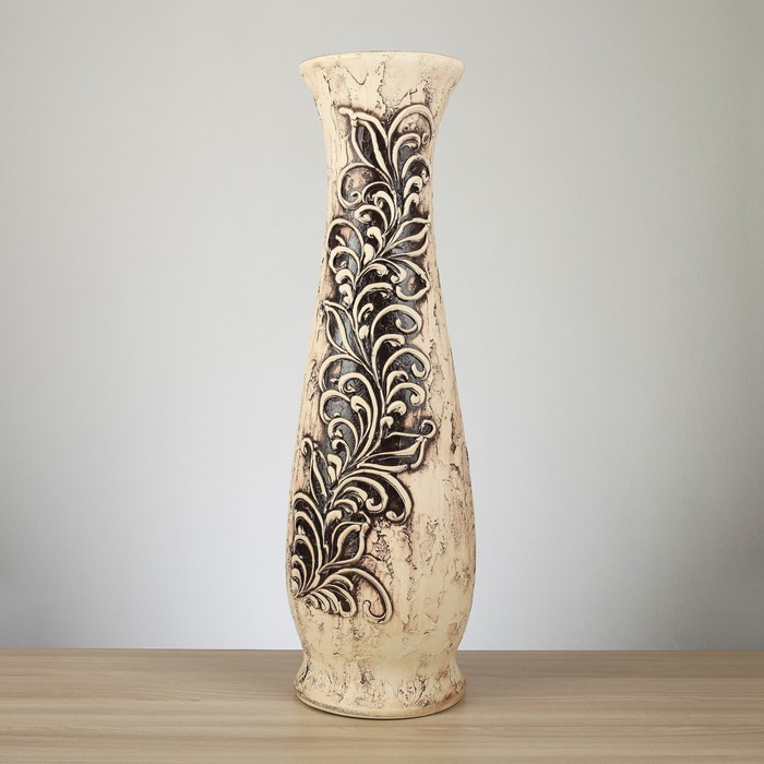 Ваза напольная "Глория" барокко, коричневая