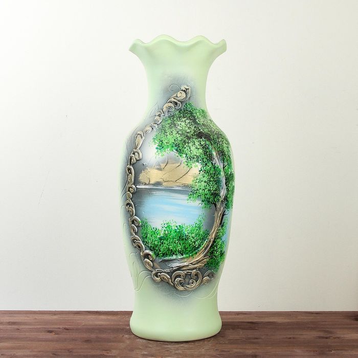 Ваза напольная "Елена" лепка, природа