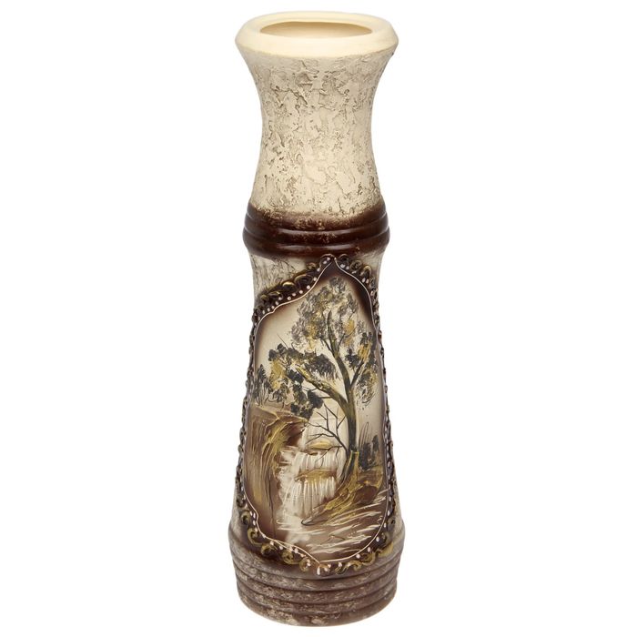 Ваза напольная "Азиза" жемчуг, природа, микс