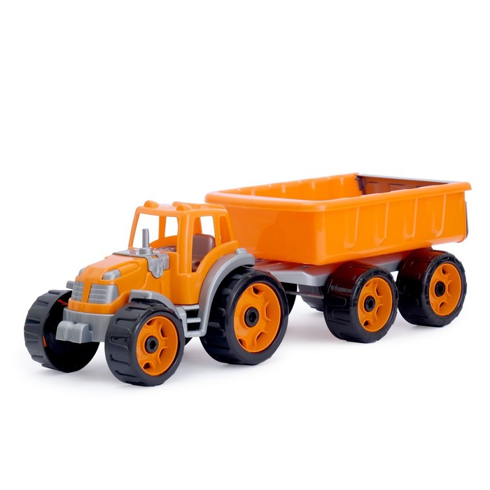 Игрушка "Трактор c прицепом", цвета МИКС