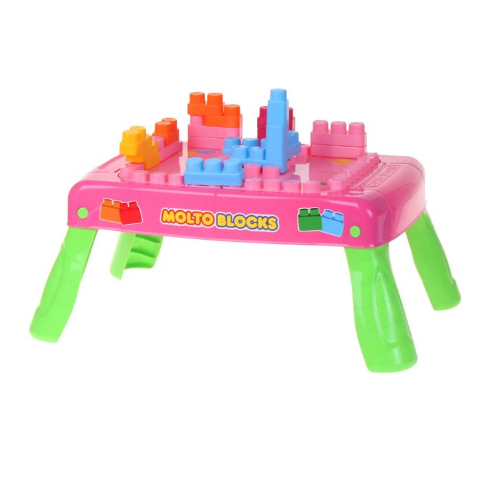 Игровой набор с конструктором, 20 деталей, цвет: розовый