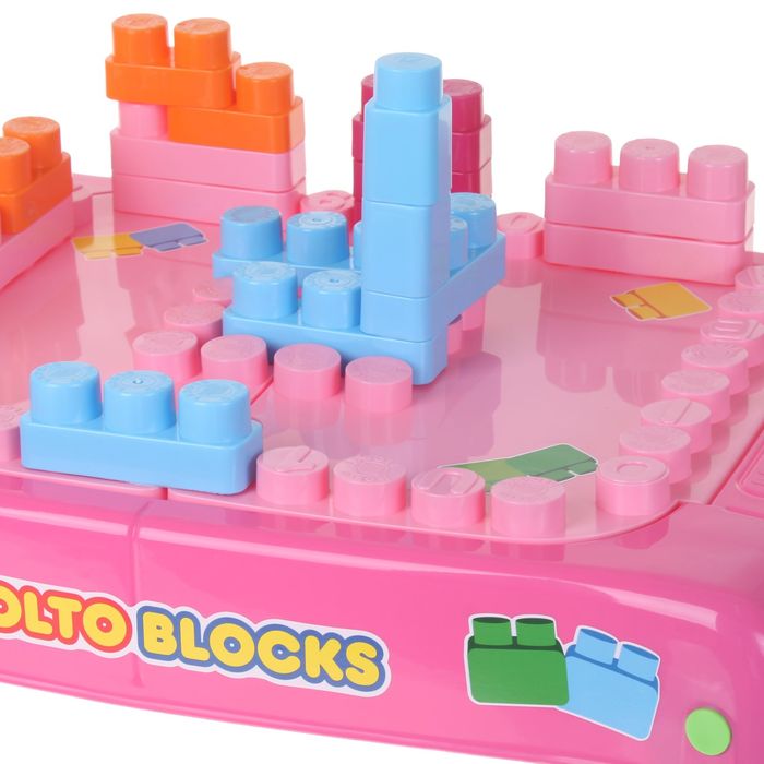 Игровой набор с конструктором, 20 деталей, цвет: розовый