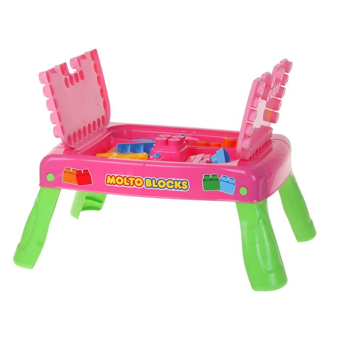 Игровой набор с конструктором, 20 деталей, цвет: розовый