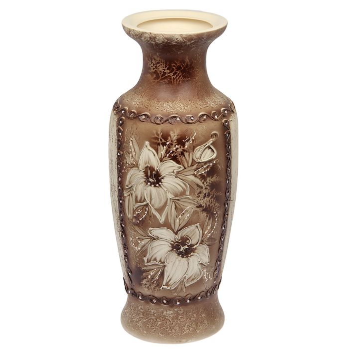 Ваза "Белла" жемчуг, цветы №4, микс