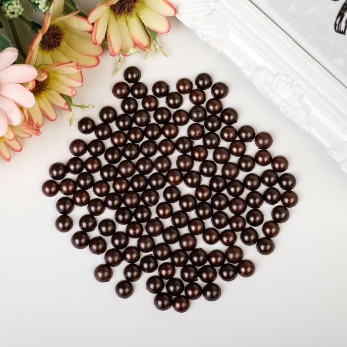 Набор для творчества, половина жемчужины, тёмное серебро d=0.8 см, 20 г