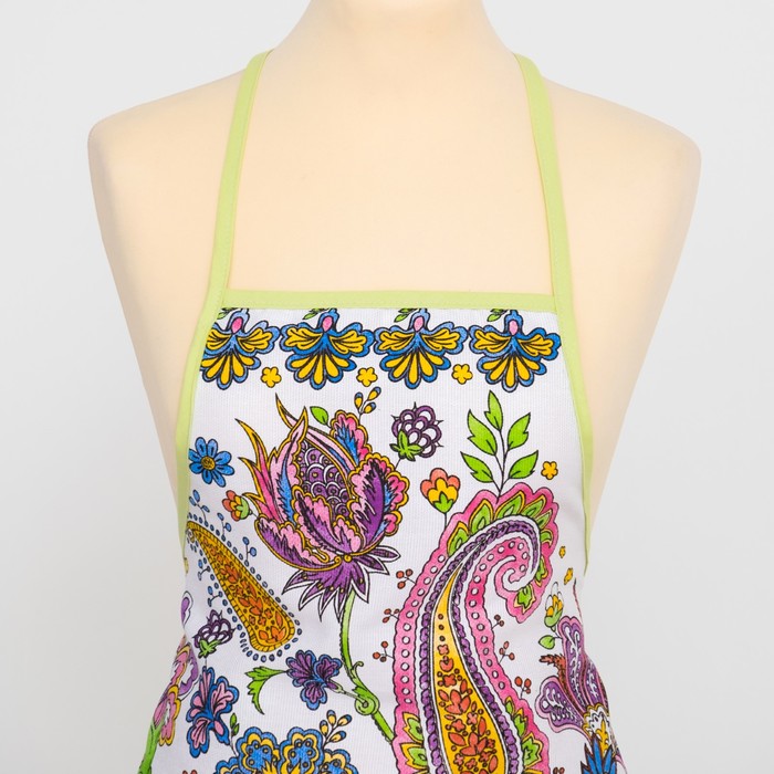 Фартук "Доляна" Пейсли, размер 60 х 70 см, рогожка 162 г/м²