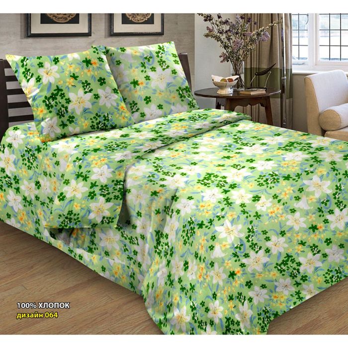 Постельное бельё Добрые традиции 1,5 сп., размер 150х215 см, 145х215 см, 70х70 см - 2 шт., бязь, 105 г/м2