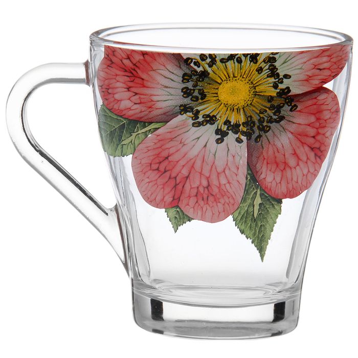 Кружка чайная 250 мл "Живая природа. Китайская роза"