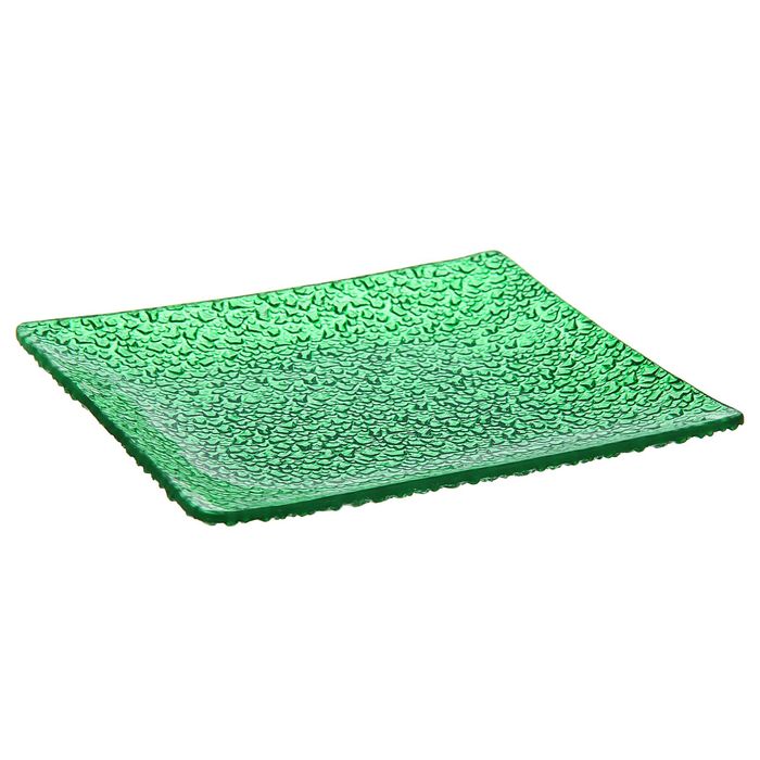 Тарелка обеденная 25х2 см "Акцент", цвет зеленый