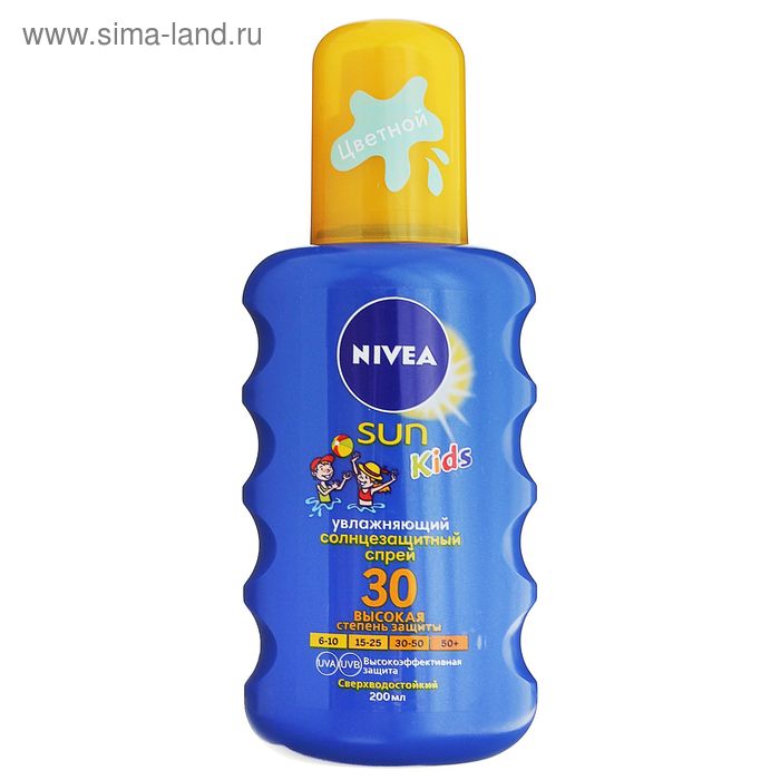 

Детский солнцезащитный спрей Nivea SUN «Играй и купайся», SPF 30, 200 мл