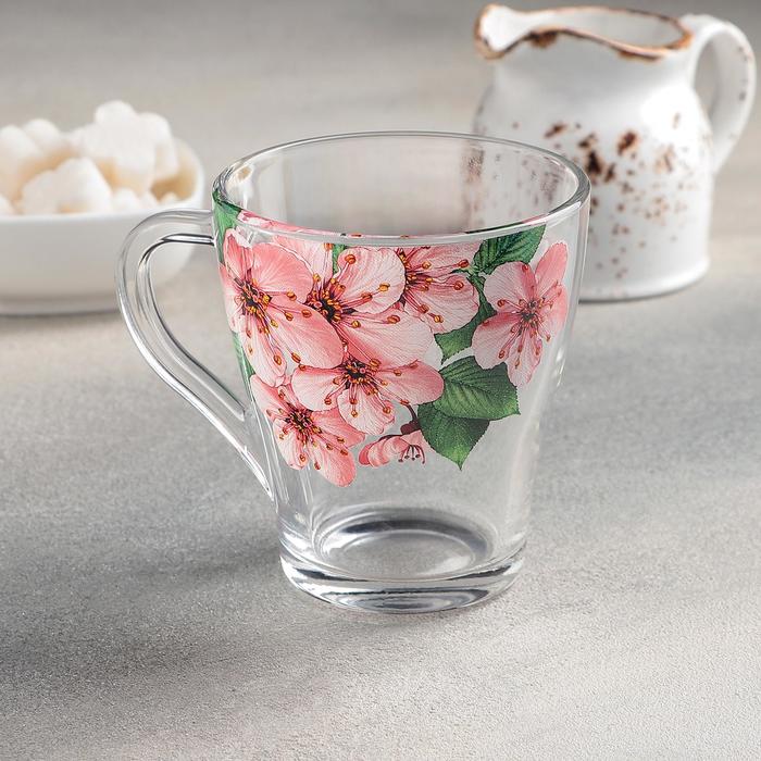 Кружка чайная 250 мл "Живая природа. Сакура"