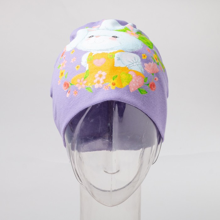 Шапка детская Collorista "Зайка", размер 54, 5-8 лет, 100% хлопок