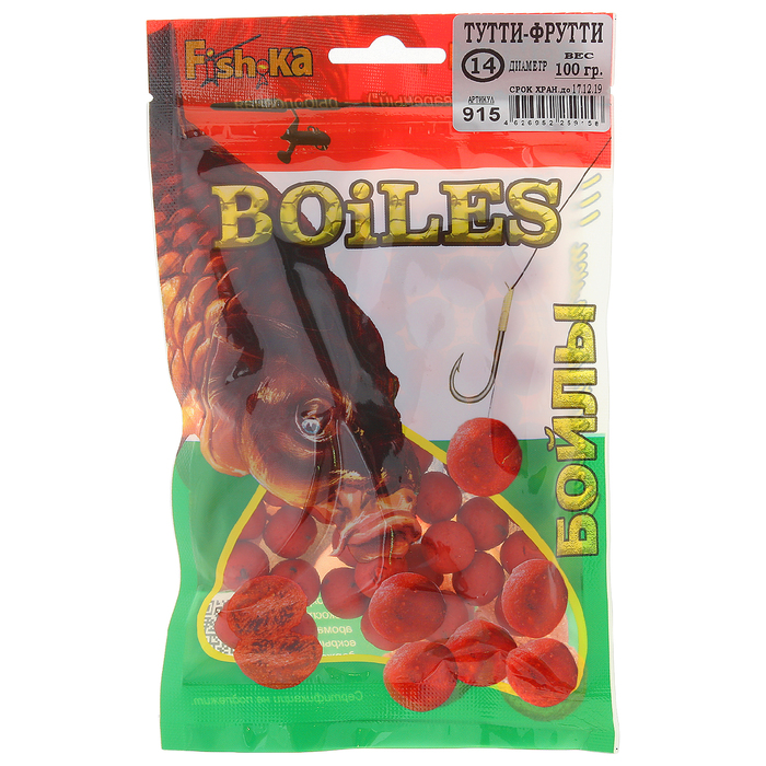 Бойлы Fish-ka тутти-фрутти, d=14 мм, вес 100 г
